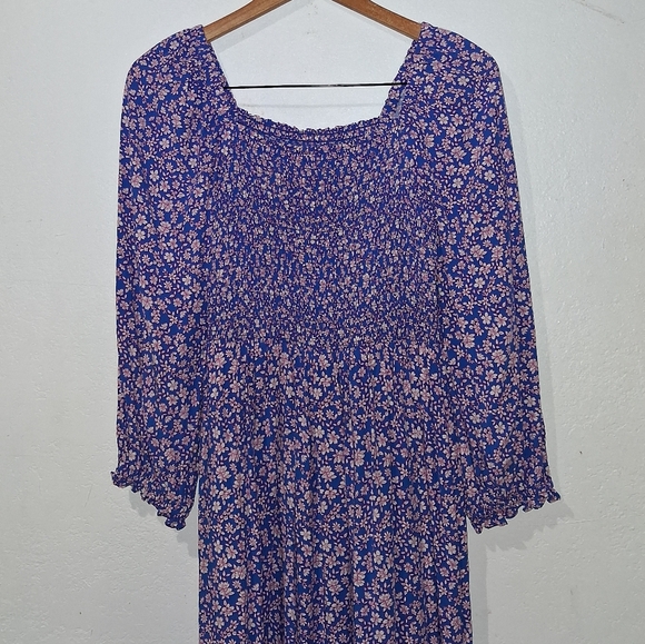 J.CREW Smocked Ditsy Floral Midi Dress - Picture 6 of 9